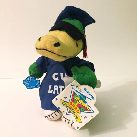Vtg See You C U Later Alligator Graduation Plush Applause Doll 8 Inch Tall - Picture 16 of 16